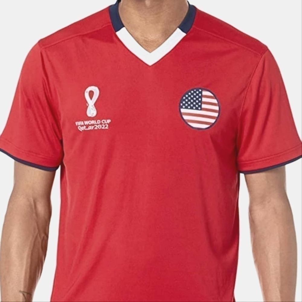 Fifa World Cup Qatar 2022 USA Red White Blue Jersey Large NWT‎